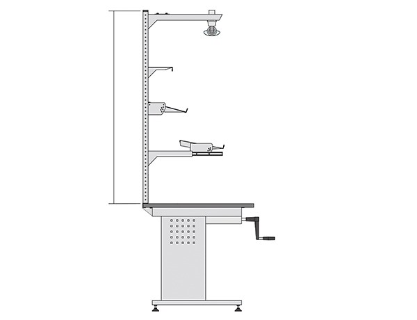 ESD Leitfähiges Ständersystem mit Tischplattenhalterung-850