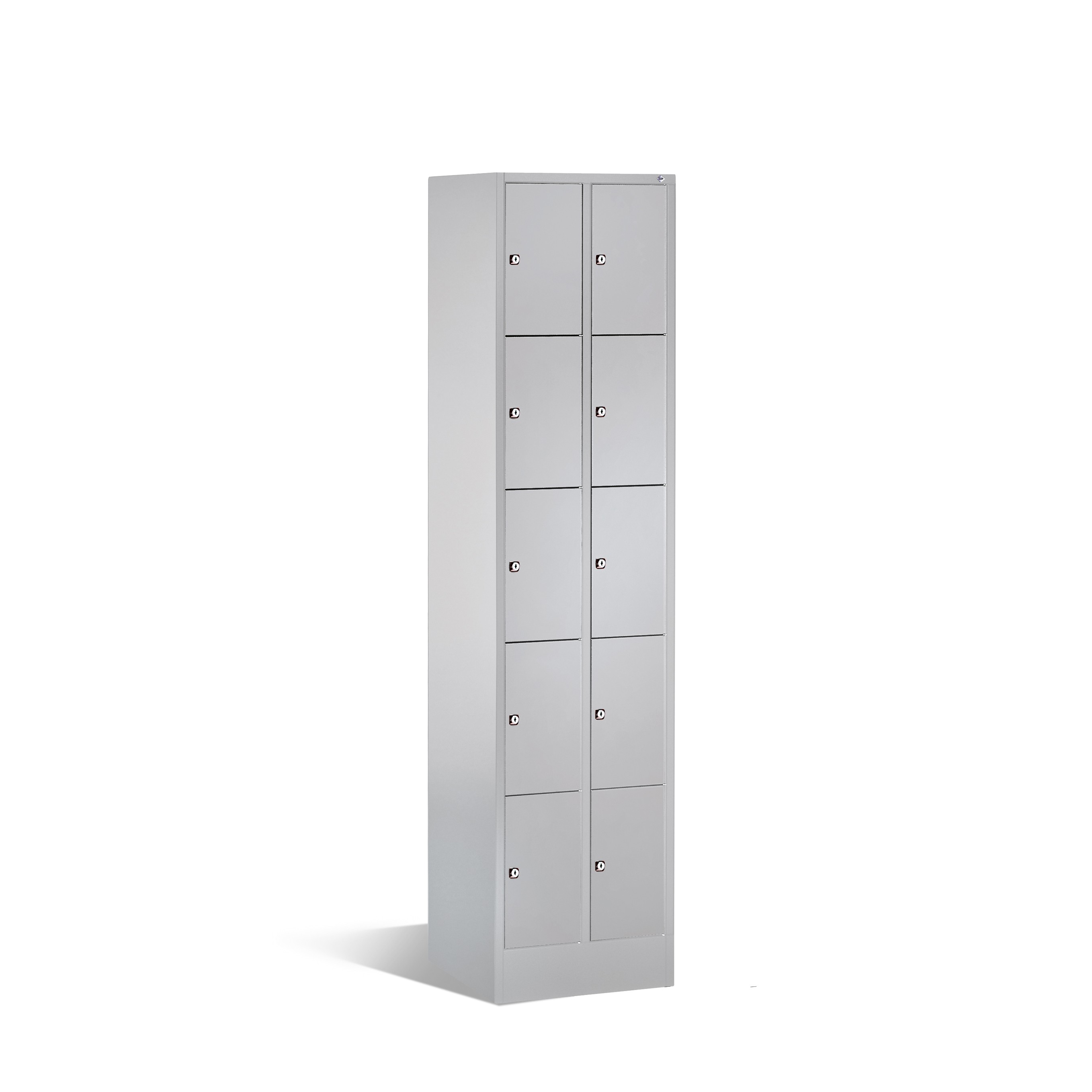 Fächerschrank auf Sockel, mit 10 Fächern