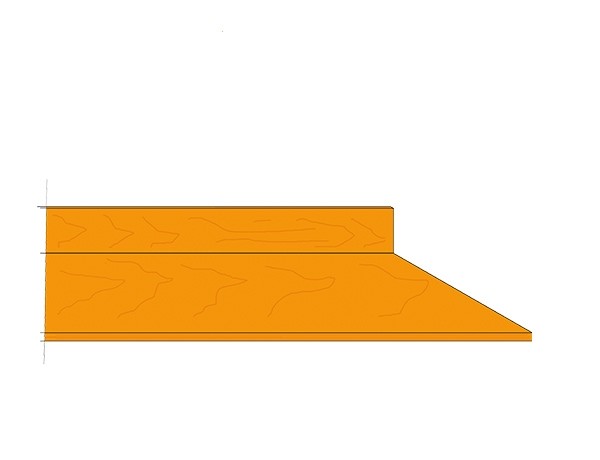 Hintere Randleiste für Tischplatten-1000-Schichtstoffplatte, 12 mm-90
