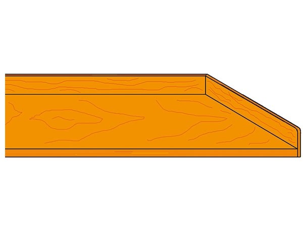 Seitliche Randleiste für Tischplatten-Schichtstoffplatte, 12 mm